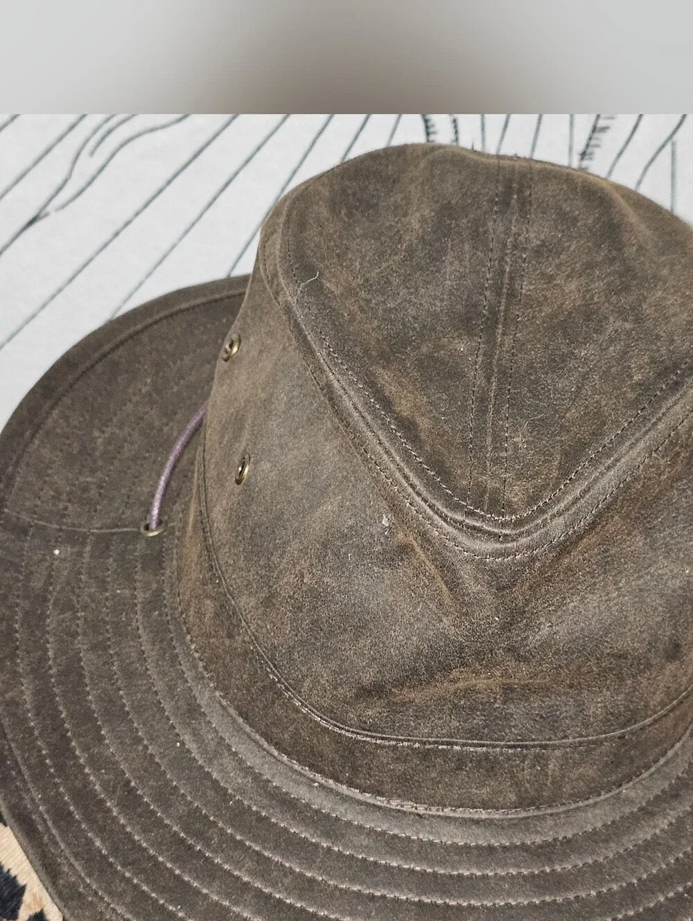 Irwin Brown Western Weathered Outback Hat by American Hat Makers Med 7-1/8